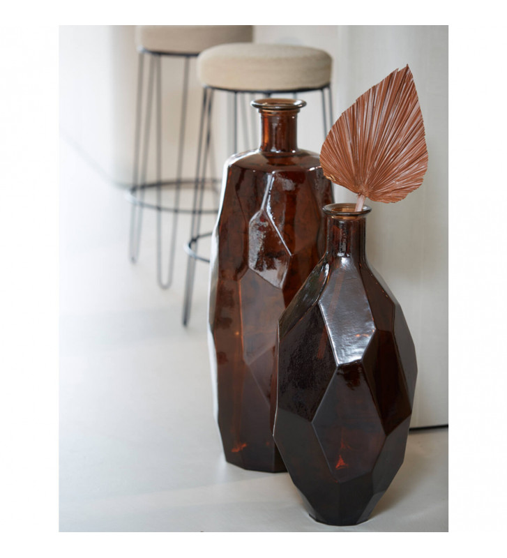 Vaso di vetro marrone irregolare 59cm - light and living - nardini forniture