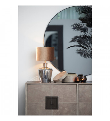 Base lampada moderna in vetro grigio 25x35cm - light and living - nardini forniture