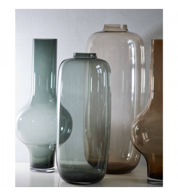 Vaso classico in vetro semi-trasparente beige 70cm - light and living - nardini forniture