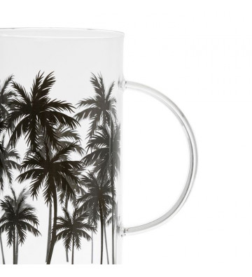 Caffettiera in vetro e bambù con palme nere - cote table - nardini forniture