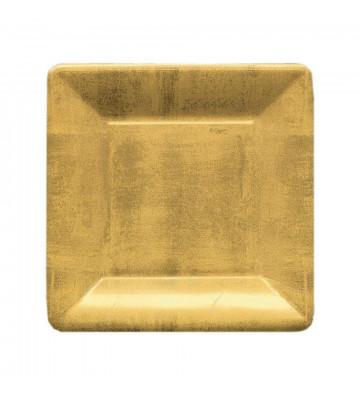 Set of 8 gold square paper...