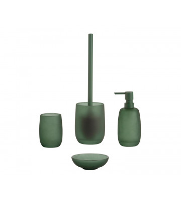 Dispenser sapone liquido in vetro verde opaco 18cm - andrea house - nardini forniture