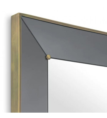 Specchio con mensola in vetro fumè e specchio 217cm - eichholtz - nardini forniture