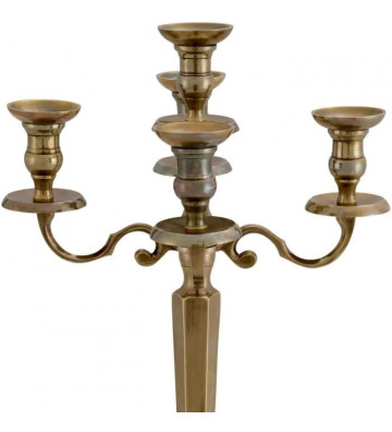 Porta candela in finitura ottone vintage a 6 steli h80cm - eichholtz - nardini forniture