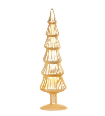 Statuetta in vetro albero di natale in oro opaco H 31 cm - Goodwill - Nardini Forniture