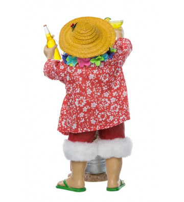 Statuetta babbo natale da spiaggia H 25 cm