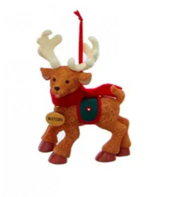 Pallina di natale renna Blitzen H 10 cm