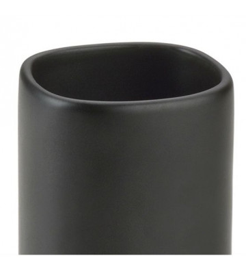 Portaspazzolino nero in ceramica H 12 cm - Andrea House - Nardini Forniture