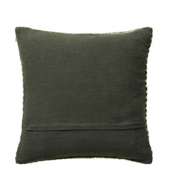 Fodera per cuscino bouclé a strisce marrone verde e bianco 50x50 cm - Nardini Forniture