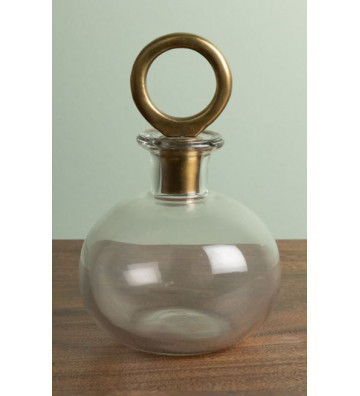 Caraffa tonda in vetro con tappo ad anello - Chehoma - Nardini Forniture
