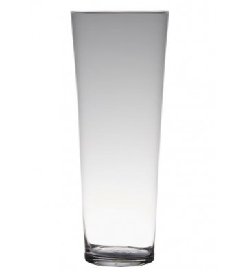 Vaso conico in vetro trasparente H 40 cm - Nardini Forniture
