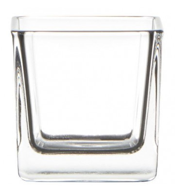 Vaso cubico in vetro trasparente 8x8x8 cm - Nardini Forniture