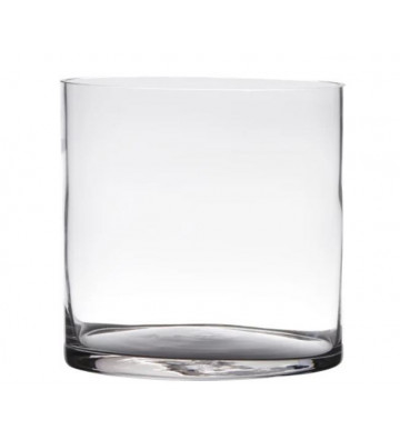 Vaso cilindro in vetro trasparente H 36 cm - Nardini Forniture