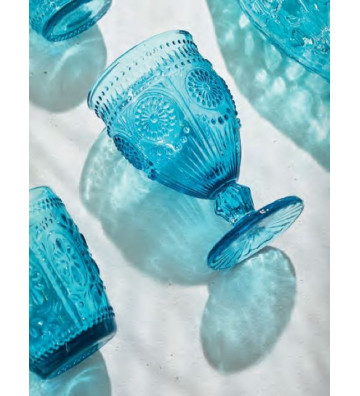 Calice da vino in vetro azzurro 25cl - Cote table - Nardini Forniture