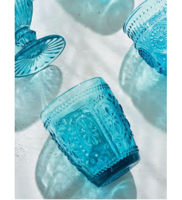 Bicchiere da acqua in vetro azzurro Chambord 25cl- Cote table - Nardini Forniture