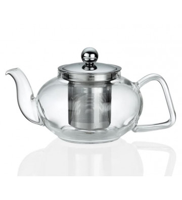 Glass teapot and stainless...