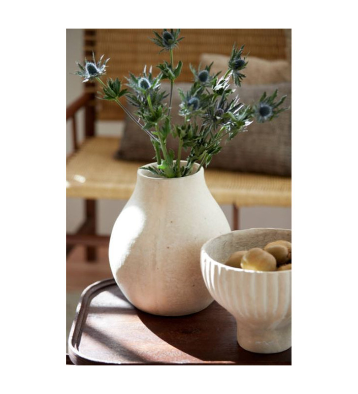 Vaso decorativo effetto cartapesta beige Ø27x30 cm - Light & Living -  Nardini Forniture
