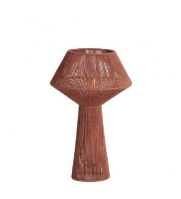 Lampada da tavolo in iuta rosso mattone Ø30x47 cm - Light and Living - Nardini Forniture