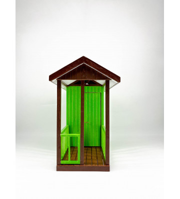 Mini Cabina del Forte fatta a mano verde erba - Nardini Forniture