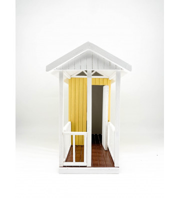 Mini Cabina del Forte fatta a mano gialla e bianca - Nardini Forniture