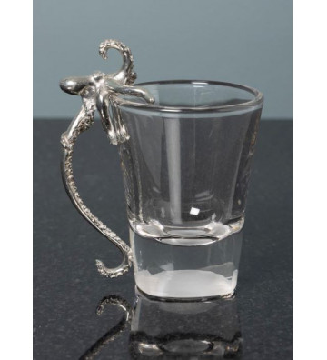 Bicchiere da amaro con manico a forma di polpo 9x5 cm - Chehoma - Nardini Forniture