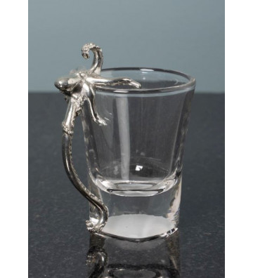 Bicchiere da amaro con manico a forma di polpo 9x5 cm - Chehoma - Nardini Forniture