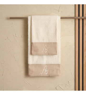 100% ivory cotton towel set...