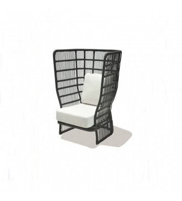 Roy Armchair in black aluminum with cushions - Nardini Forniture