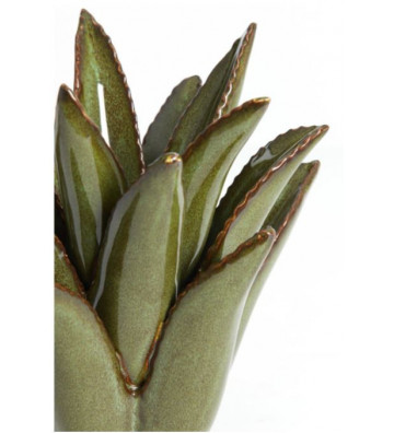 Portacandela in ceramica cactus verde scuro Ø21x21cm - Light & Living - Nardini Forniture