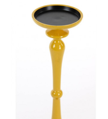 Portacandele Yaira giallo ocra lucido Ø11x40cm - Light & Living - Nardini Forniture