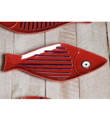 Piatto decorativo pesce rosso e blu 25cm - Chehoma - Nardini Forniture