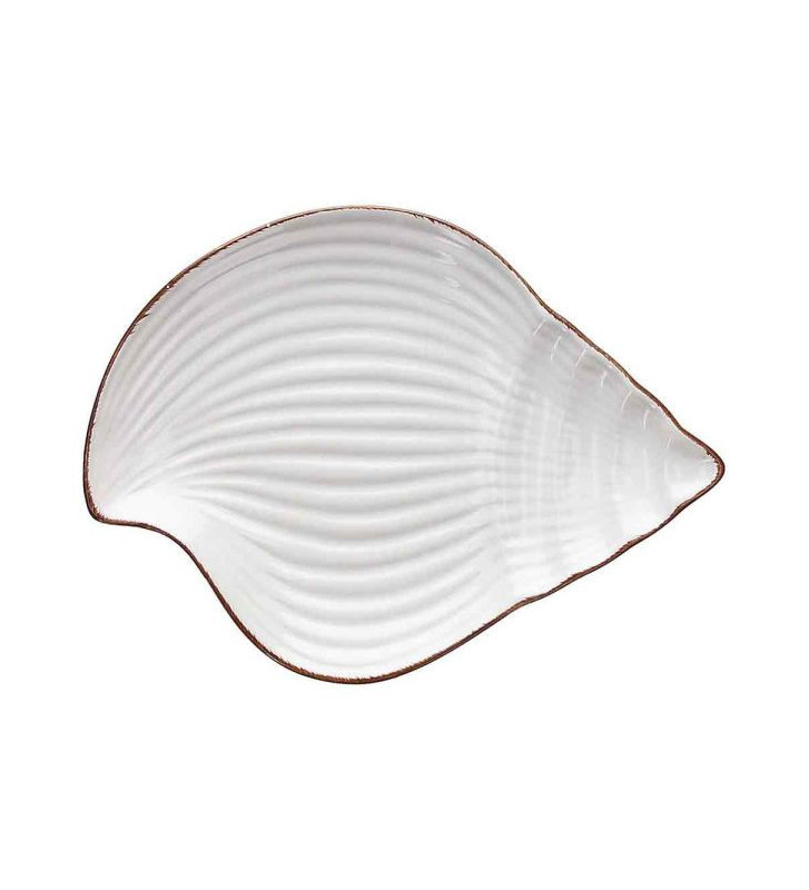 Piatto Conchiglia bianco in ceramica 20cm - tognana