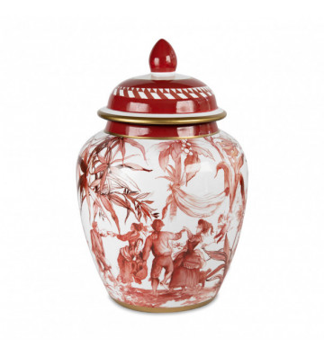 Vaso da interni Potiche in porcellana Le Rouge h31cm - baci milano