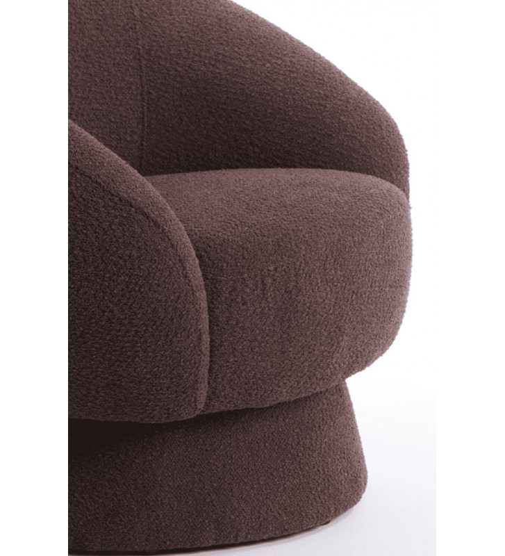 Poltrona in bouclé testa di moro - light and living - nardini forniture