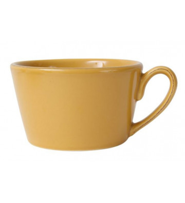 Tazza da thè in ceramica gialla con piattino - Cote table - Nardini Forniture