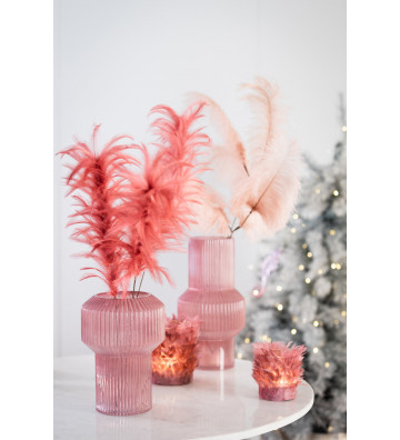 Vaso in vetro rosa ø16 cm - Light&Living - Nardini Forniture