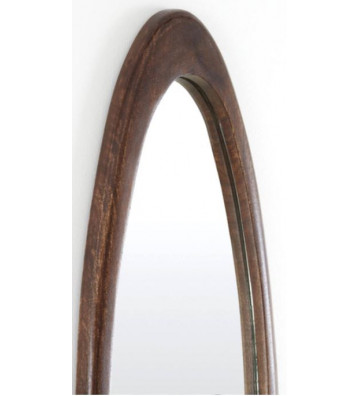 Specchio da parete ovale cornice legno di mango 31x3x100 cm - Nardini Forniture