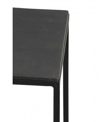 Consolle in metallo grigio e nero 120x25x80cm - light and living - nardini forniture