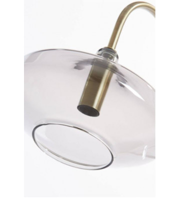 Lampada da tavolo bronzo antico e vetro fumè 31x22x50 cm - Light & Living - Nardini Forniture
