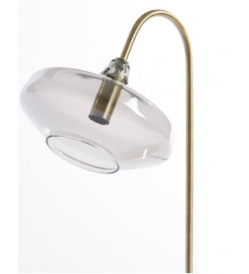 Lampada da tavolo bronzo antico e vetro fumè 31x22x50 cm - Light & Living - Nardini Forniture