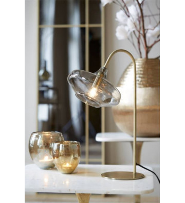 Antique bronze and smoked glass table lamp 31x22x50 cm - Light & Living - Nardini Forniture