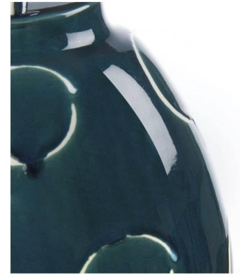 Lampada in ceramica blu e paralume in tessuto Ø43x57 cm - L'Oca Nera - Nardini Forniture