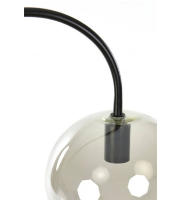 Floor lamp matt black and smoked glass 45x28x158 cm - Light & Living - Nardini Forniture