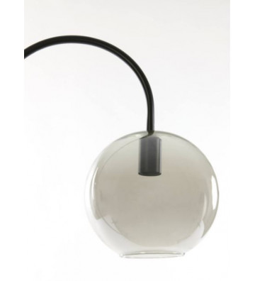 Matt black floor lamp and smoke glass 45x28x158 cm - Light & Living - Nardini Forniture