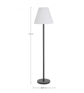 Black steel plate and led lamp Ø40 h170 cm - Bizzotto - Nardini Forniture
