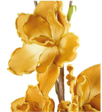 Artificial flower mustard Magnolia H80cm - The Black Goose - Nardini Forniture