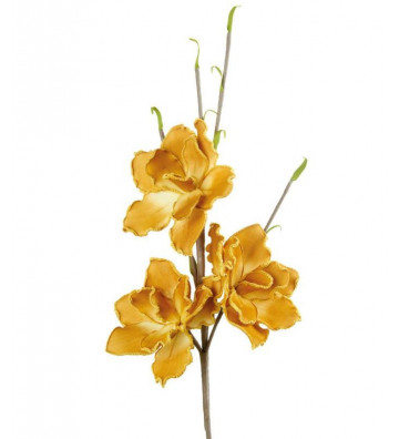 Artificial flower mustard Magnolia H80cm - The Black Goose - Nardini Forniture