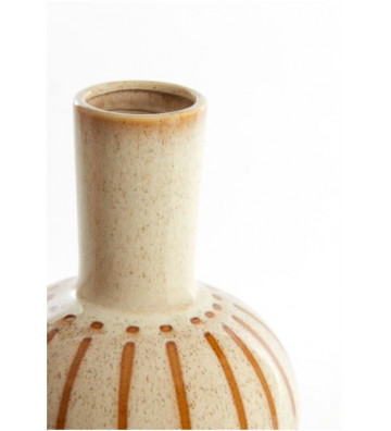 Vaso in ceramica crema e arancione Ø29x42cm - Light & Living - Nardini Forniture