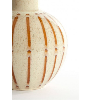 Cream and orange ceramic vase Ø29x42cm - Light & Living - Nardini Forniture