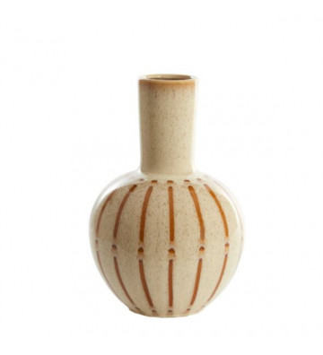 Vaso in ceramica crema e arancione Ø29x42cm - Light & Living - Nardini Forniture